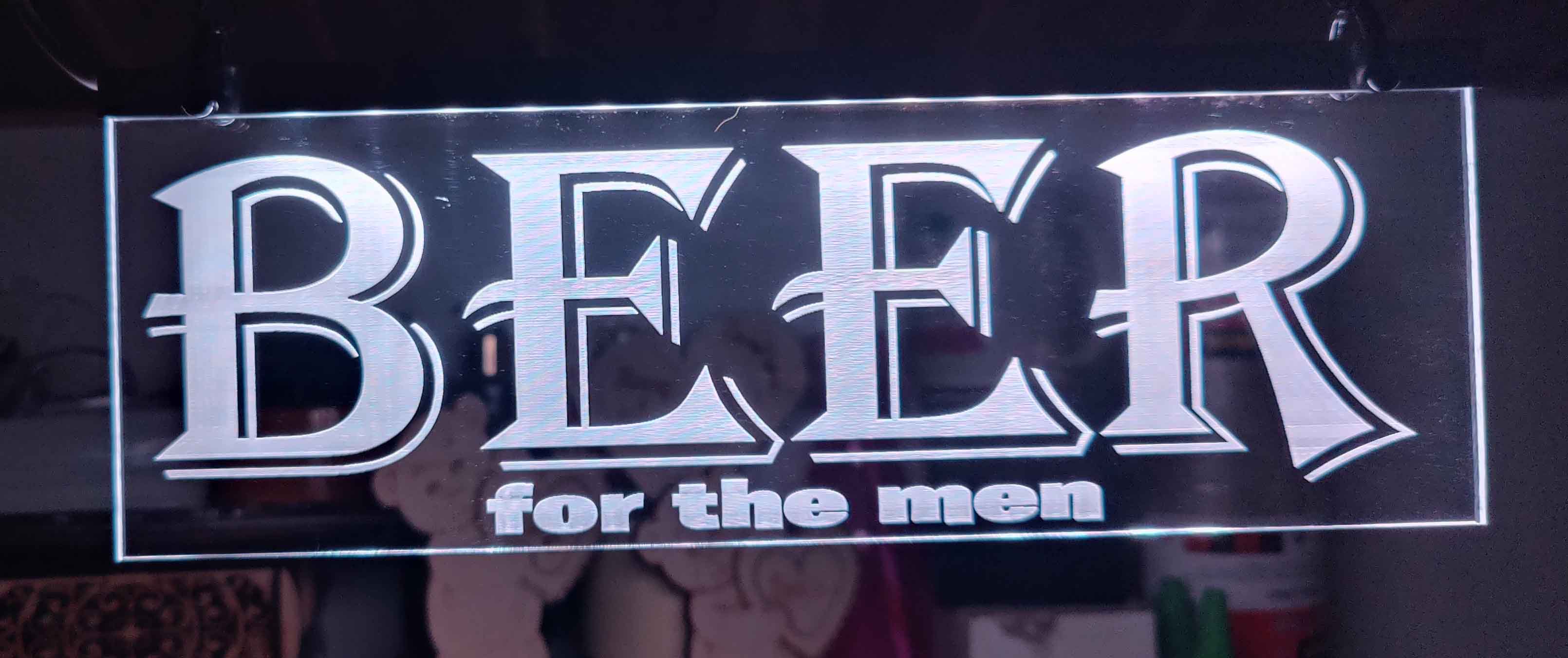 beer for the men light up led bar sign